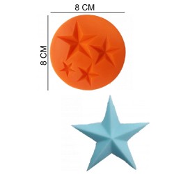 Stars Silicone Sugar Paste, Soap, Candle Mold #HG356