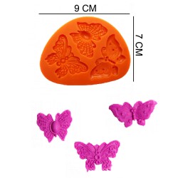 Butterflies Silicone Sugar Paste, Soap, Candle Mold #HG378
