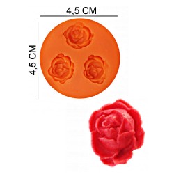 Rose Silicone Sugar Paste, Soap, Candle Mold #HG379