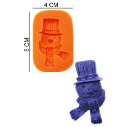 Snowman Silicone Sugar Paste, Soap, Candle Mold #HG381