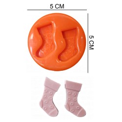 Socks Silicone Sugar Paste, Soap, Candle Mold #HG383