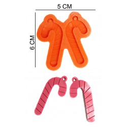 Candy Cane Silicone Sugar Paste, Soap, Candle Mold #HG384