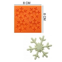 Snowflakes Silicone Sugar Paste, Soap, Candle Mold #HG385
