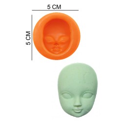 Face Baby Silicone Sugar Paste, Soap, Candle Mold #HG390