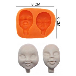 Face Kids Silicone Sugar Paste, Soap, Candle Mold #HG392