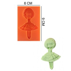 Girl Child Silicone Sugar Paste, Soap, Candle Mold #HG407