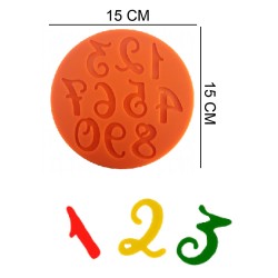 Numbers Silicone Sugar Paste, Soap, Candle Mold #HG430