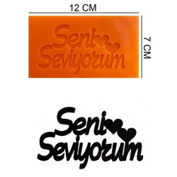 Seni Seviyorum Silicone Sugar Paste, Soap, Candle Mold #HG453