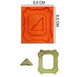 Frame Silicone Sugar Paste, Soap, Candle Mold #HG494