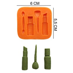 Make-up Silicone Sugar Paste, Soap, Candle Mold #HG506