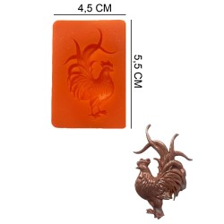 Rooster Silicone Sugar Paste, Soap, Candle Mold #HG536